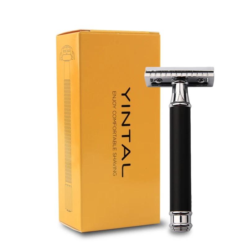 YINTAL 1 бритва с латунным покрытием, мужские двухсторонние Сменные ...