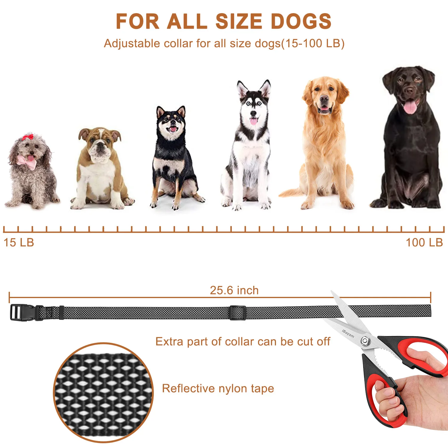 

Indicator Dog Anti Bark Collar Auto Pet Training Device IP67 Electric Shock All Size Vibration USB For Rechargeable Beep