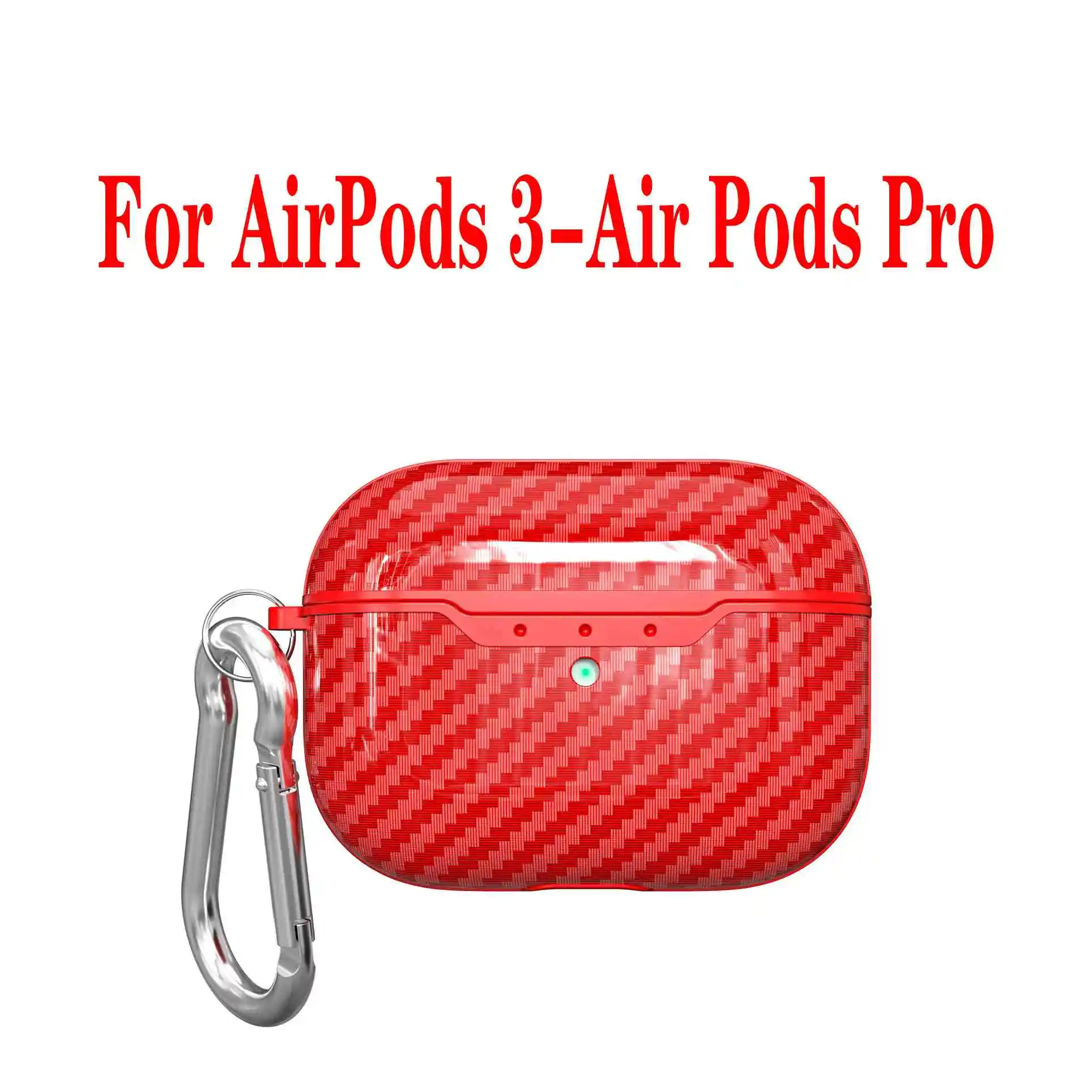 Для AirPods Pro 3 чехол Роскошная кожа личи/углеродное волокно силиконовый защитный чехол для Airpods 2 AirPods 3 Bluetooth чехол для наушников - Цвет: P for AirPods Pro 3