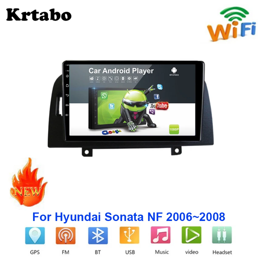 comprar Rádio Do Carro Android Reprodutor Multimídia Para Hyundai Sonata Nf 2006 2008 Tela De Toque Do Carro Gps Navegação Apoio