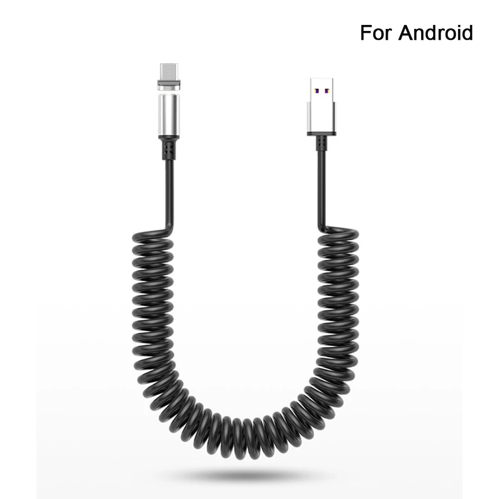 Портативный Гибкий быстро Type C мобильный телефон кабель для зарядки спиральный