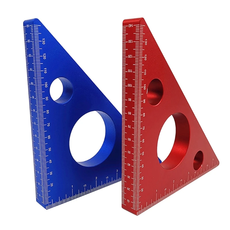 

Carpenter Square Triangle Ruler Angle Measurement Tool for Woodworking 45 Degree 896B
