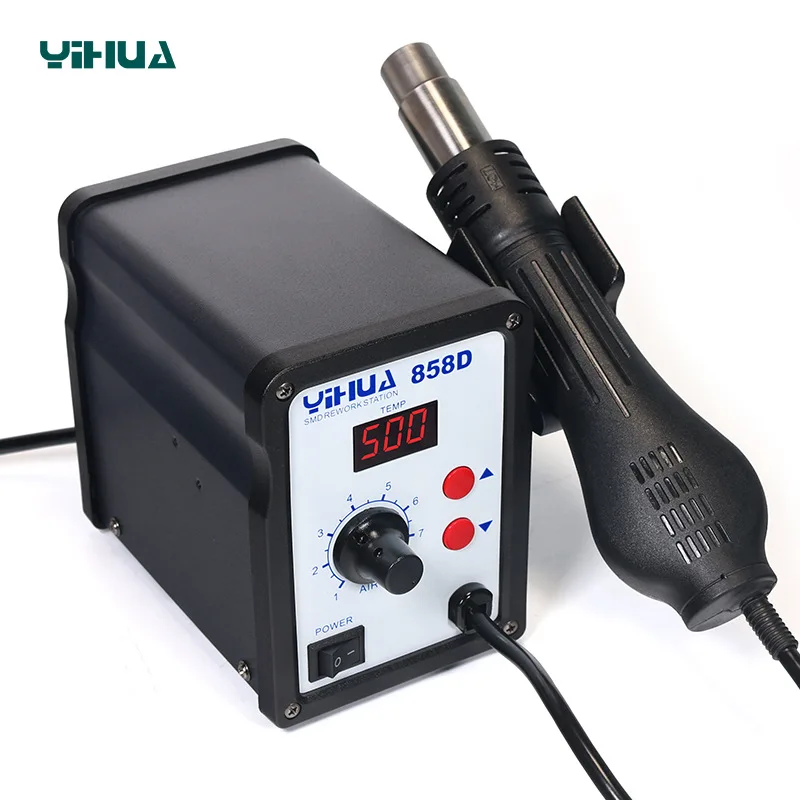 

Digital display desoldering station Adjustable constant temperature hot air station Anti-static hot air gun soldering station