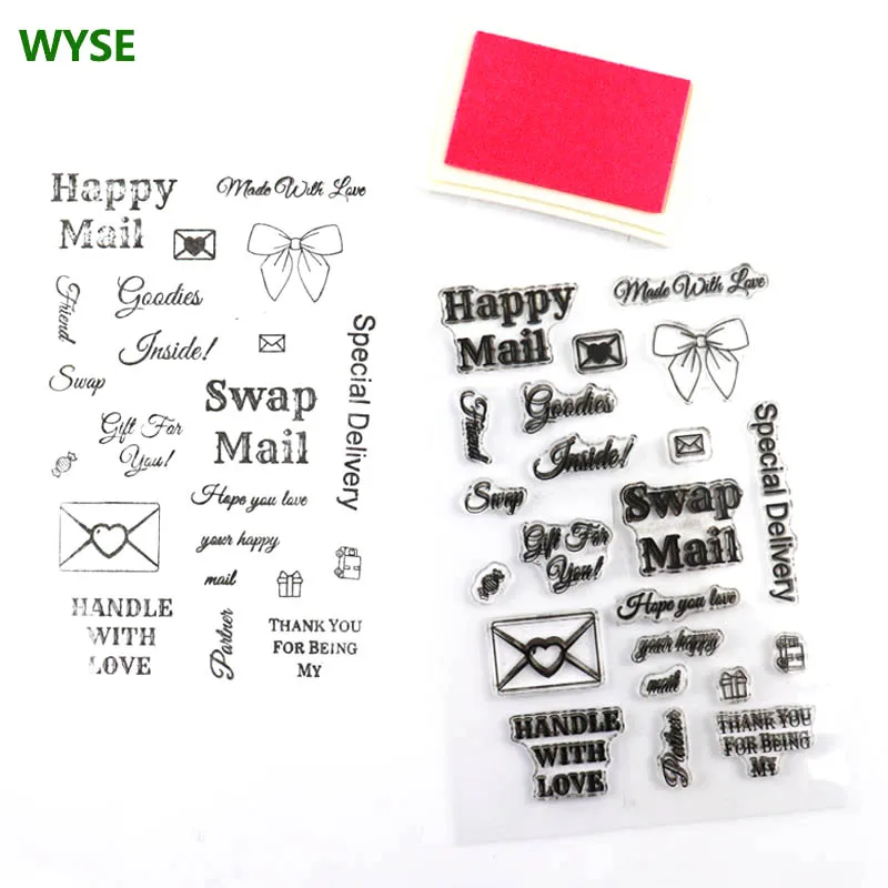 WYSE прозрачная печать на e mail Прозрачная силиконовая для скрапбукинга DIY