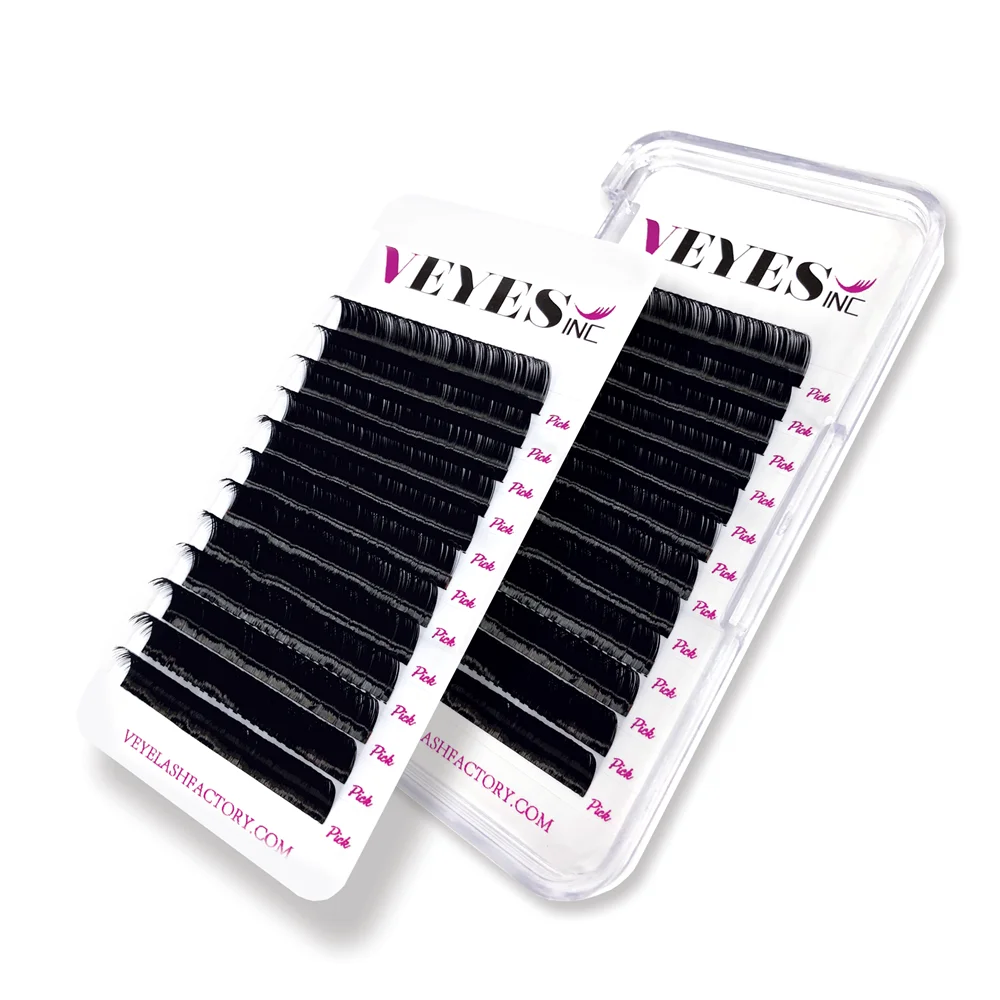 VLASH премиум наращивание ресниц отдельных тонкие ресницы Матовый Черный русский