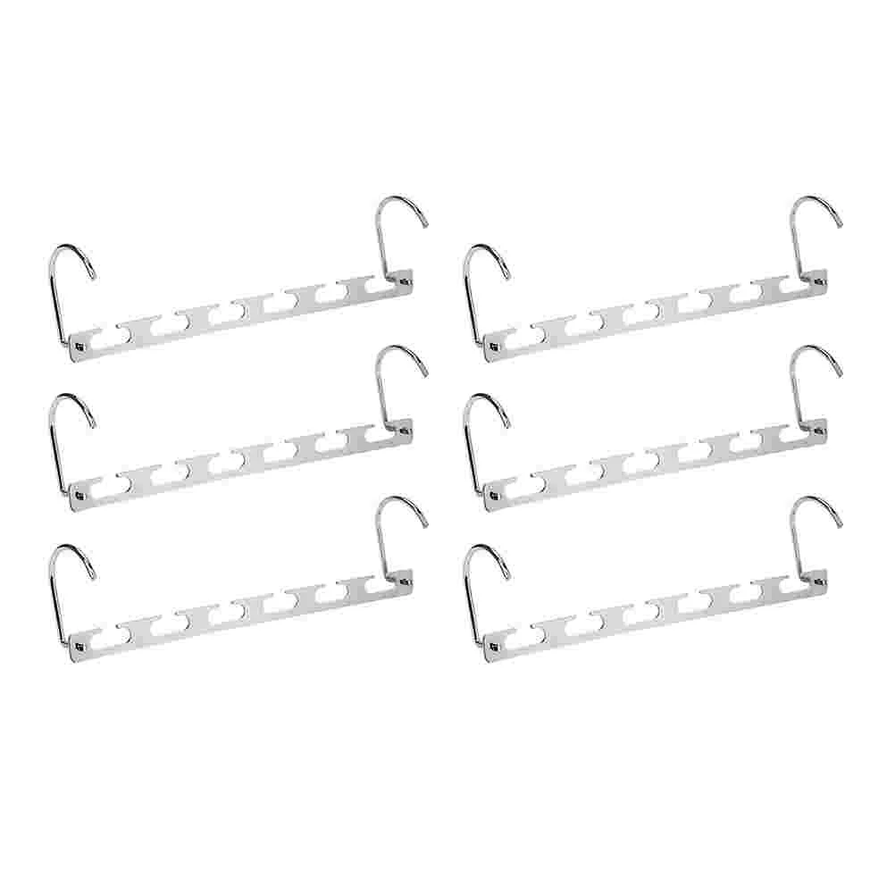 

6Pcs Multi-functional Drying Rack Space-saving Clothes Hanger Closet Supplies