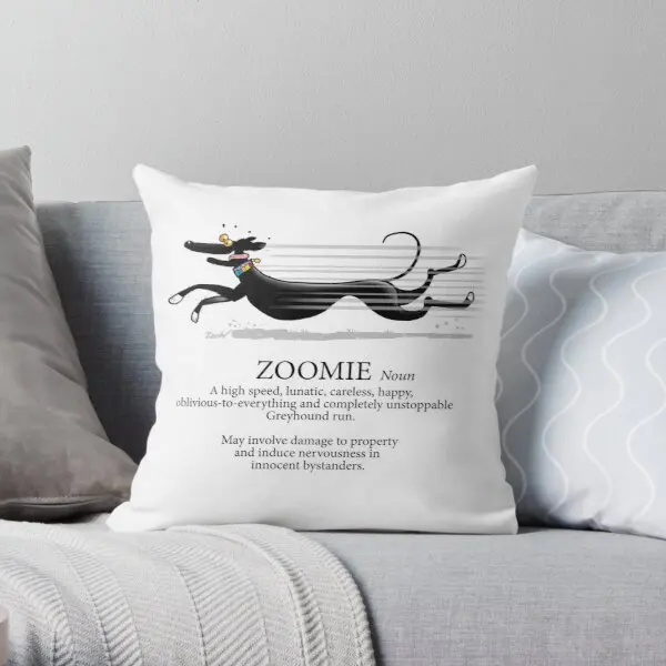 

Greyhound Zoomie Soft Decorative Throw Pillow Cover for Home Pillows NOT Included