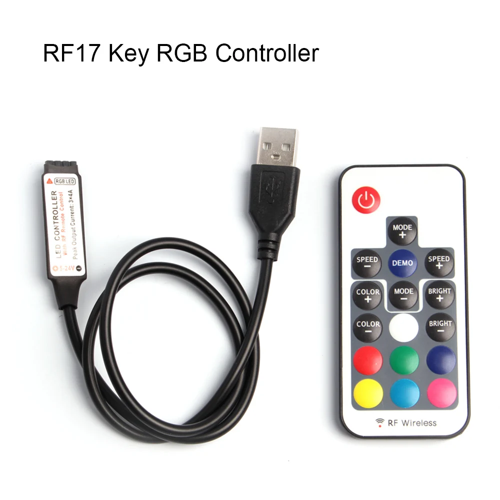 USB RGB светодиодный контроллер Bluetooth Музыка 5 в 12 В 24 В USB мини IR RF беспроводной пульт дистанционного управления для 5050 2835 RGB Светодиодные полосы света