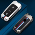 Подходит для Volkswagen, такого как CC Passat B8 Magtan B7, чехол для смарт-ключа, светящийся ключ, металлическая застежка, модификация, украшение Pr