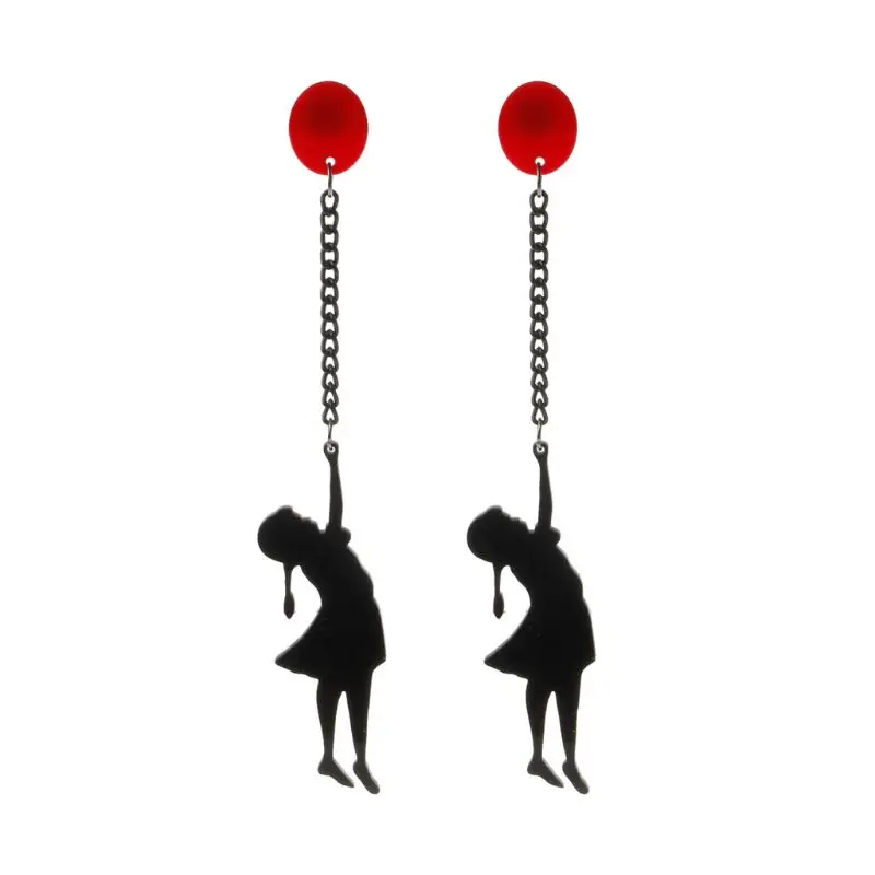 Креативные женские акриловые серьги капельки для девушек подвески с воздушным