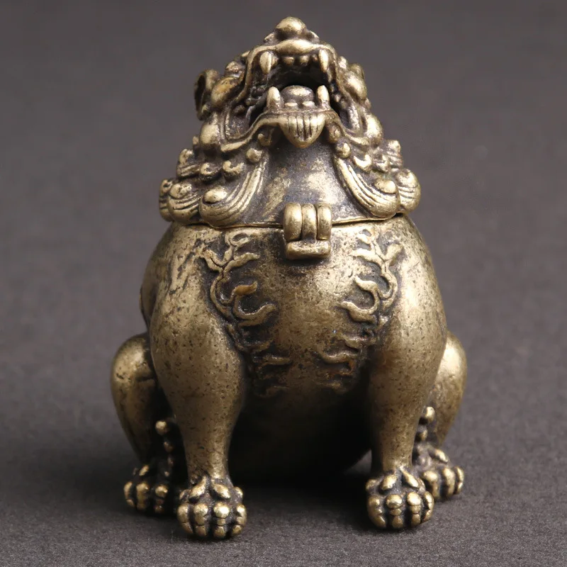 Фэн-шуй Pixiu в винтажном китайском стиле медная бронзовая курильница для