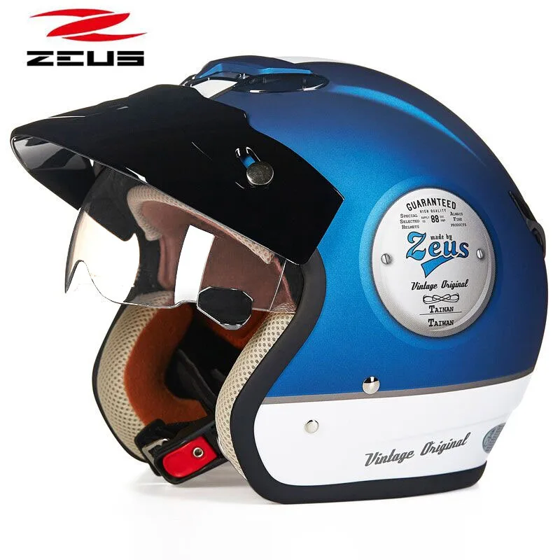 

ZEUS Inner UV Visor open face jet motorcycle helmet,electric scooter ZS-381c chopper motorbike 3/4 helmet for men women