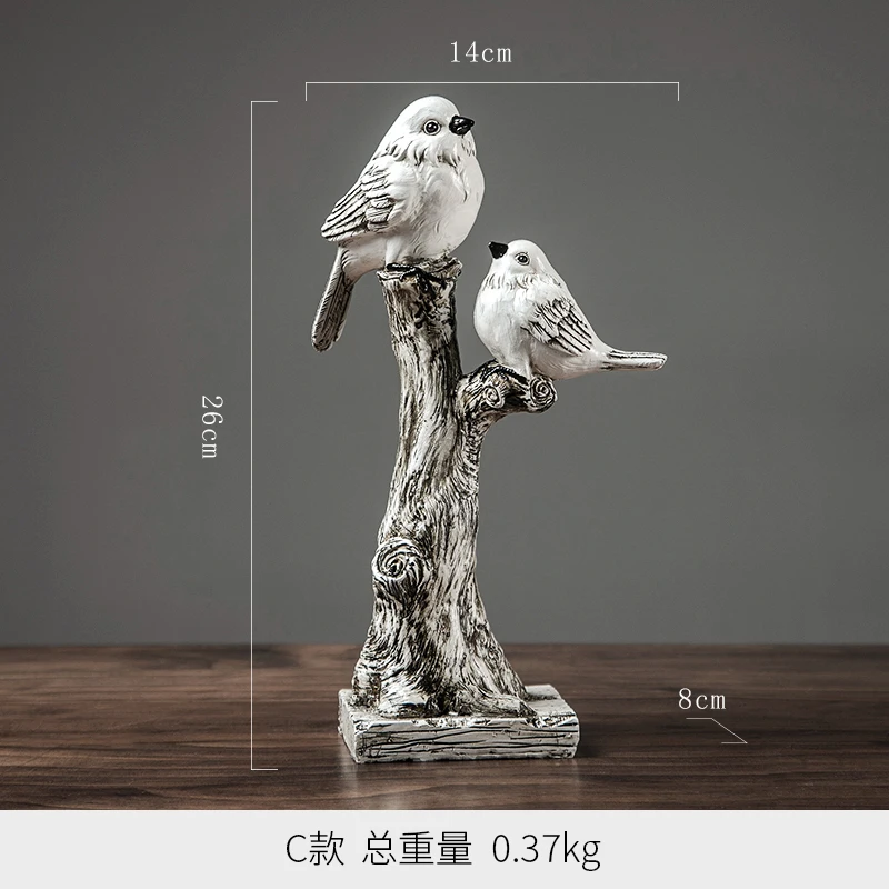 

Resin Home Accessories Desk Decor The Bird Is Standing on The Branch Living Room Decoration Figurines for Interior on Desk