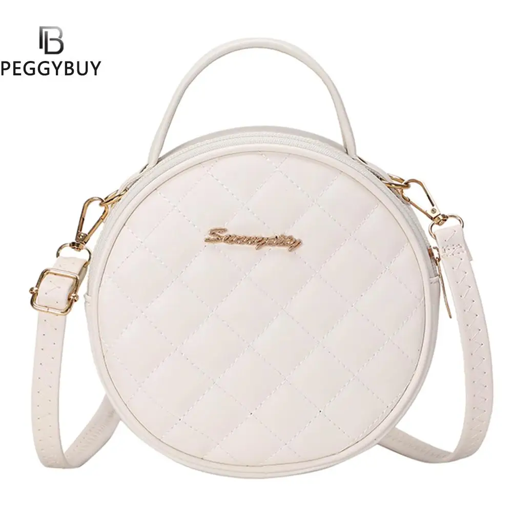 

Сумка-кроссбоди женская из искусственной кожи, круглая, винтажная