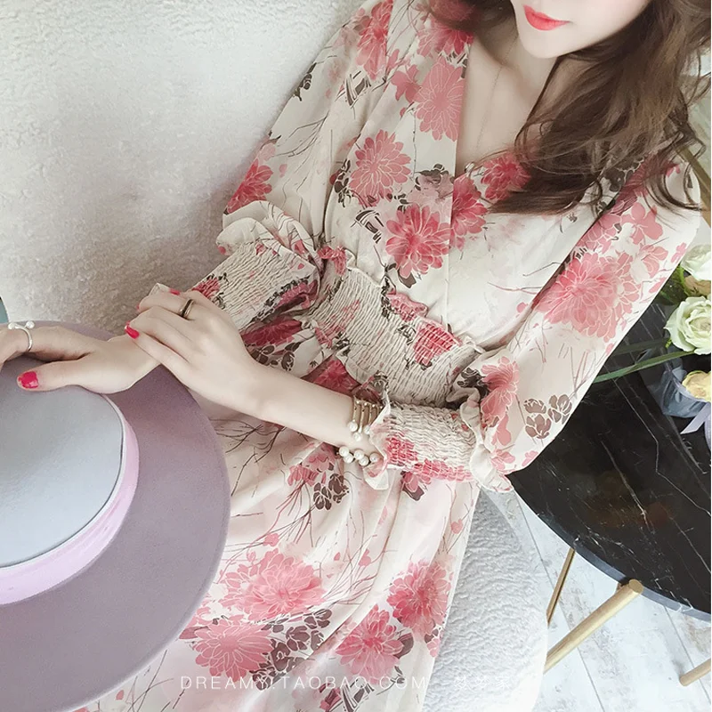 Женское Шифоновое Платье Bella Philosophy длинное приталенное платье с V-образным