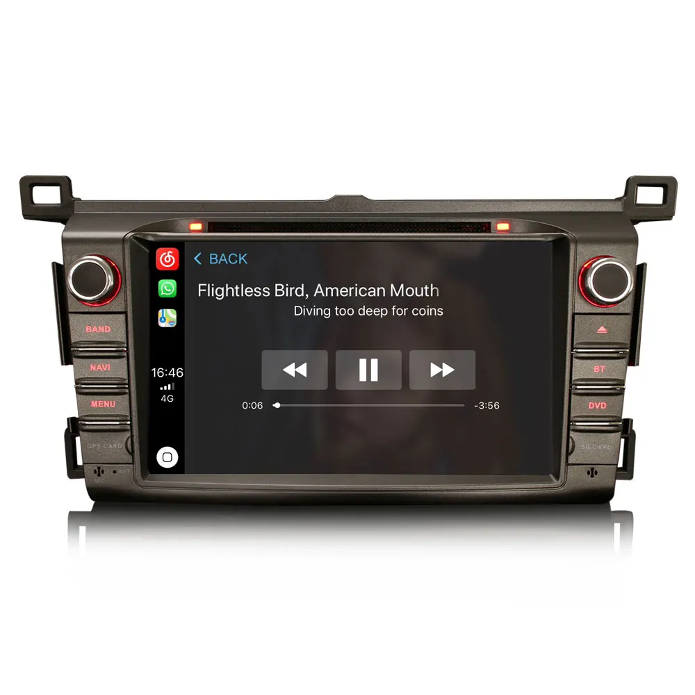 Автомобильный мультимедийный плеер CarExc Android 9 0 с CarPlay для Toyota RAV4 2012 2016 Авторадио GPS