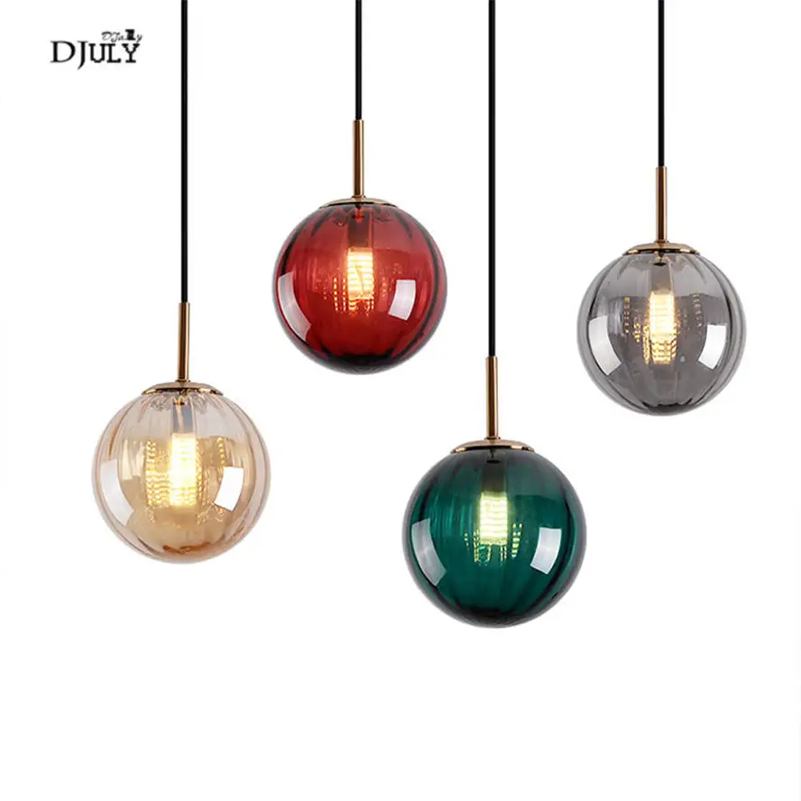 Светодиодный Медный Подвесной светильник в стиле пост-модерн разноцветный