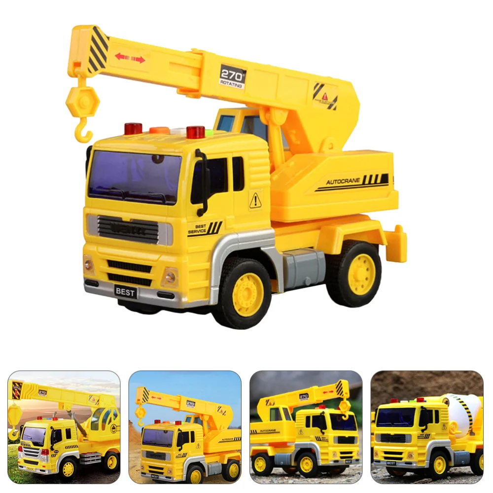 

1Pc Crane Truck Realistic Crane Car Construction Truck With Battery