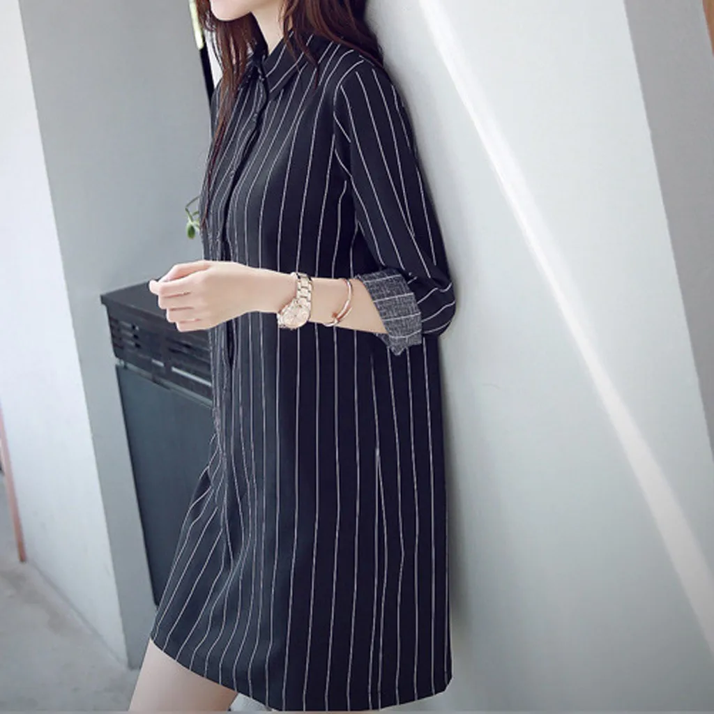 Новая мода длинное платье женское элегантное с длинными рукавами рубашка в