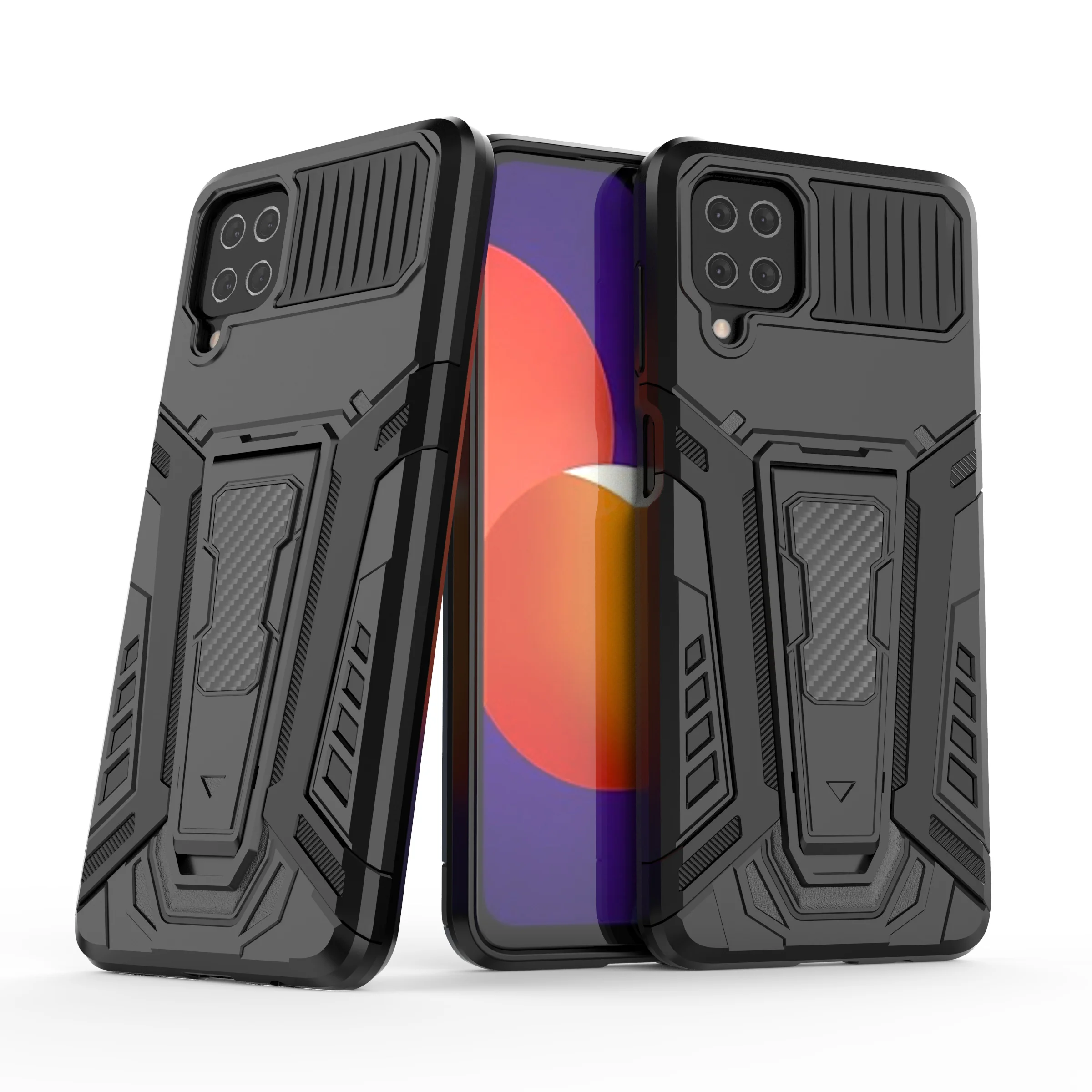 

a12 Shockproof Armor Case For Samsung Galaxy A12 Silicone Protective Ring Stand Back Cover For Samsung Galaxy M12 A 12 M12 capa