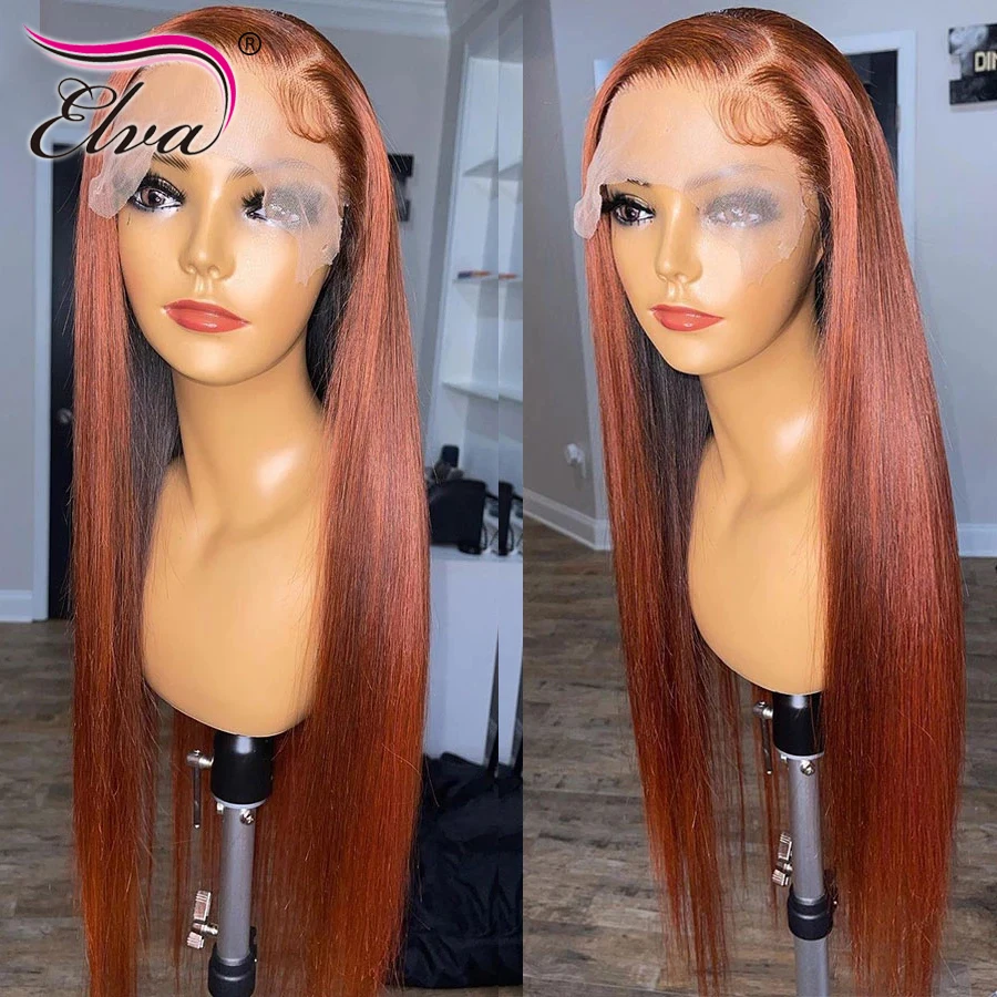 

Elva Hair Ginger Lace передний парик Женский оранжевый парик без клея