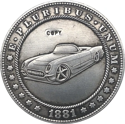 Hobo Nickel 1881 CC копия монеты доллара США Моргана 133|Безвалютные монеты| |