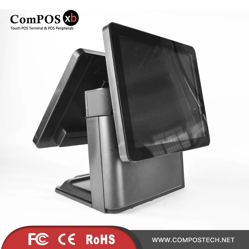 15 дюймов двойной чистый экран POS системы pos 1618DP кассовый аппарат все в одном |