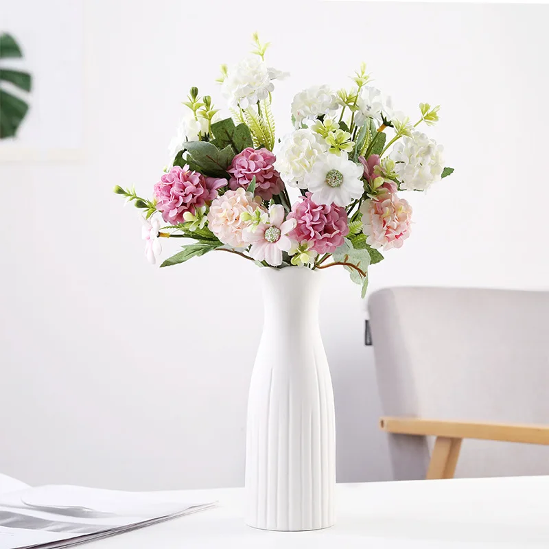 Новая декоративная ваза Ins маленькая свежая керамическая белая для