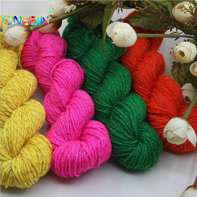 10 шт. золотая нить цветная акриловая средняя пряжа свадебная декоративные
