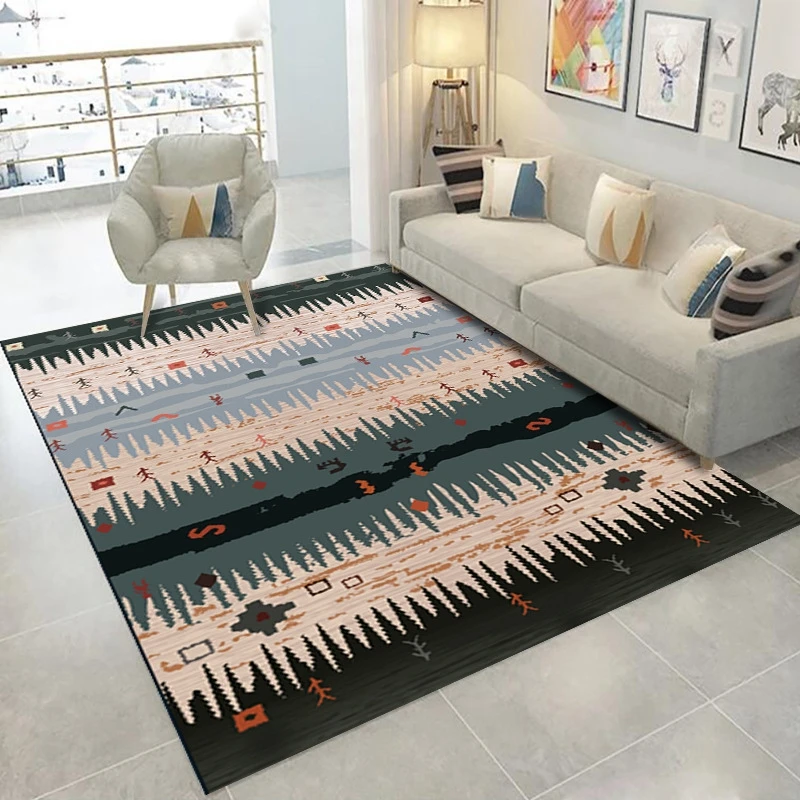 

Persian line carpet living room sofa carpet simple European style bedroom carpet geometric bed and breakfast floor mat bedroom