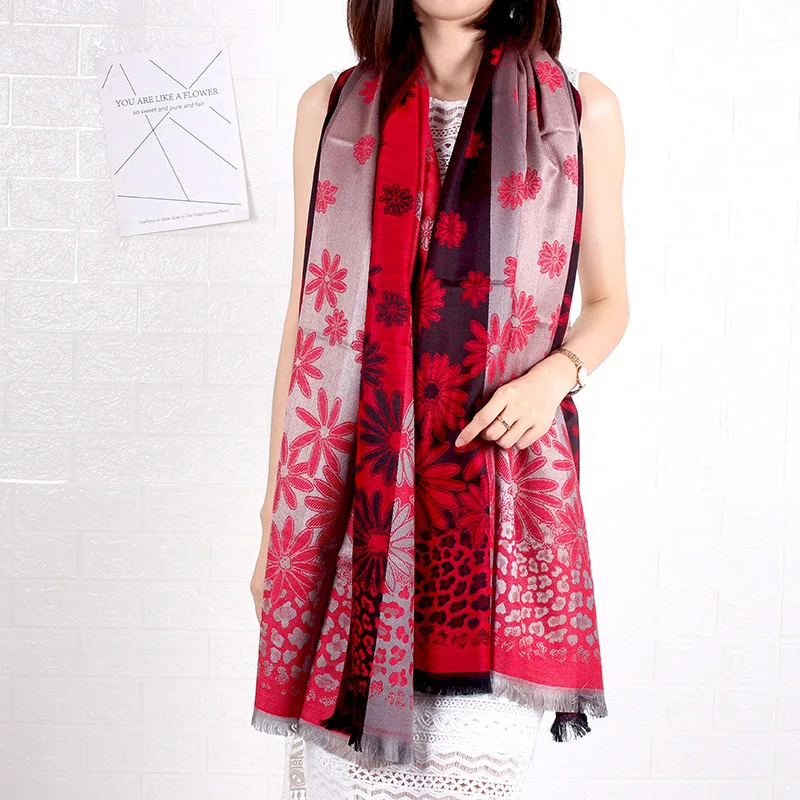 

Cotton Scarf New Ladies Printed Scarves Shawl Autumn And Winter Women Travel Photo All-Match Long Cape Explosion Echarpe Femme