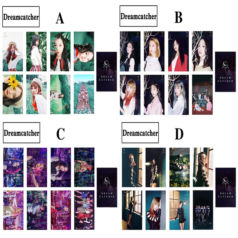

8 Pcs/Set Kpop Dream Catcher Album Double-sided Small Card Picture Card Postcard Decoration Supplies Fan GiftsStationery Set