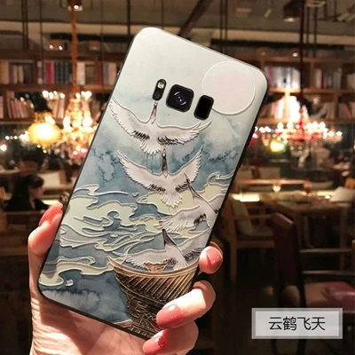 SAC012 Чехол для samsung S10, силиконовый чехол с тиснением для samsung Galaxy note 9, 8, S8, S9, S10 plus, s10E, японский чехол для телефона с 3D рисунком - Цвет: SAC012