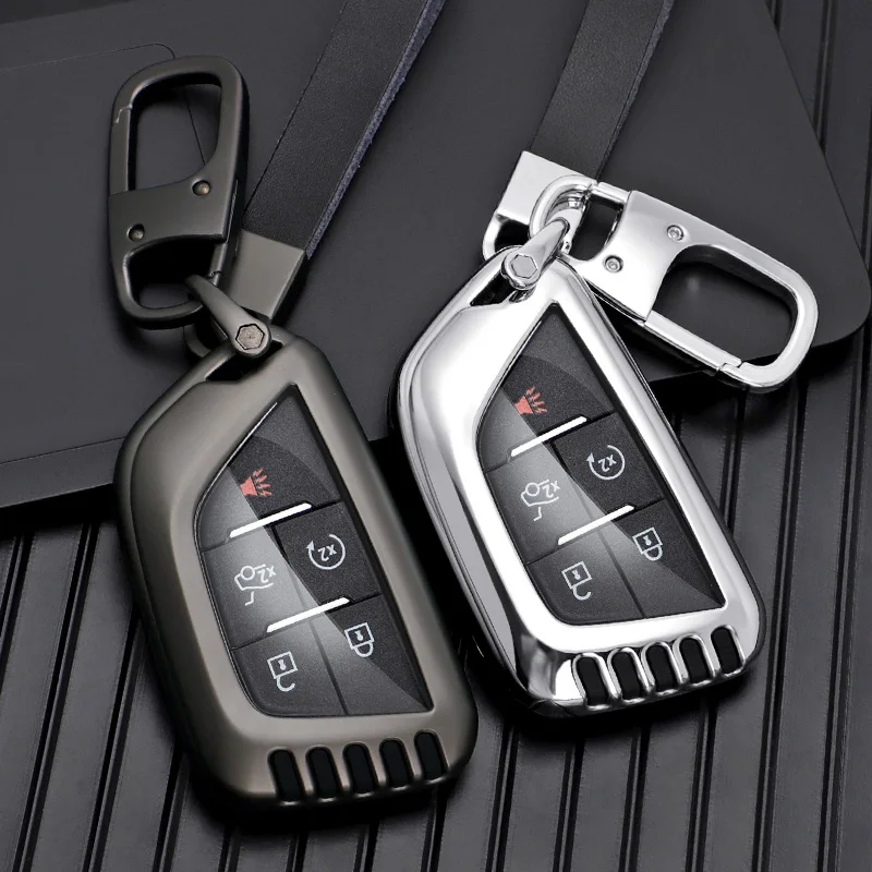 

NEW Car Smart Key Cover Case Fob For Cadillac CT4 CT5 CT4-V C8 Corvette 2018 2019 2020 2021 Protect Shell Accessories