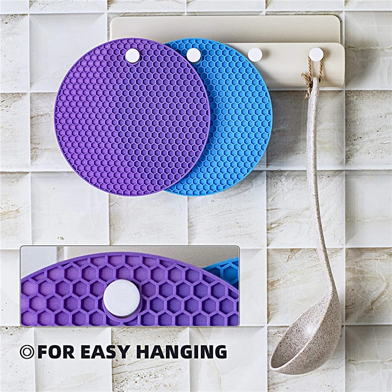 

18/14cm Round Multi-Purpose Heat Resistant Silicone Mat Drink Cup Coaster Non-Slip Pot Holder Table Placemat Thick Trivets Mads