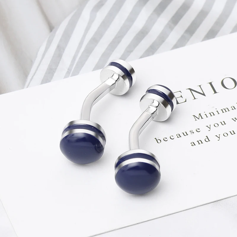 Классические изысканные простые запонки медные высококачественные круглые