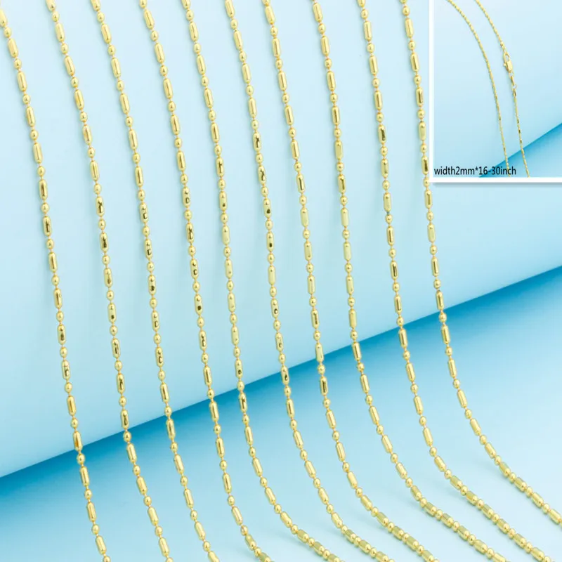 Ожерелье с подвеской-шариком медная колонна золотым покрытием длинное ожерелье