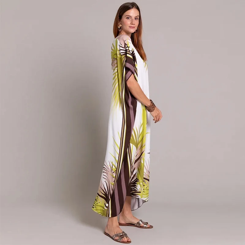 Сексуальное бикини накидка хлопковая туника бохо летнее пляжное платье с