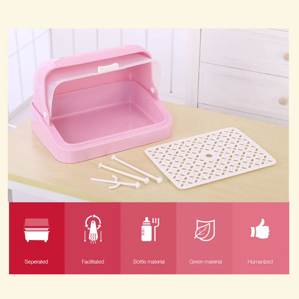 

Large Kitchen Tableware Storage Box With Lid Dishes Cutlery Dish Rack Drain Shelf Dish Rack Storage Rack Home Kitchen Supply