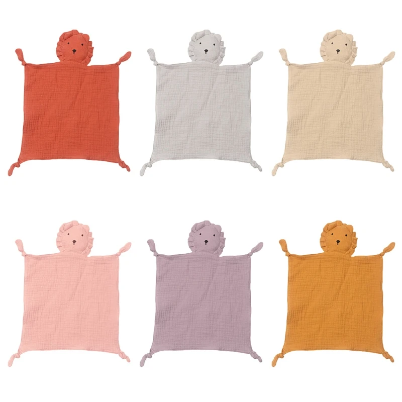 

Baby Soother Appease Towel Bib Soft Animal Lion Doll Teether Infants Comfort Sleeping Nursing Cuddling Blanket Toys