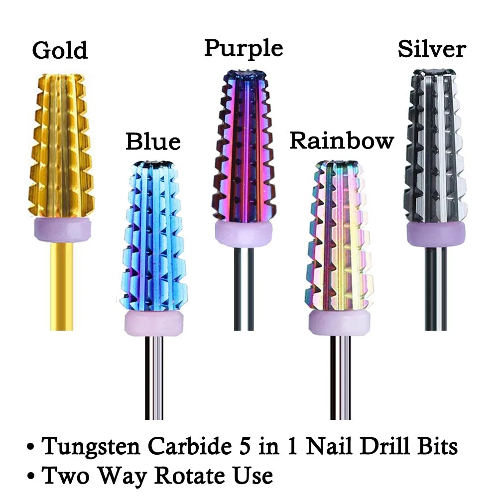 10PCS Professional 5 In1 Two-Way Carbide Drill Bit Milling Cutters Electric Drill Machine Accessories For Left and Right Hand