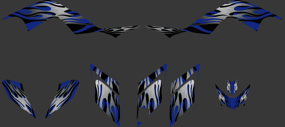 Стильные наклейки для команды графические наборы Yamaha RAPTOR 700 ATV 2006 2007 2008 2009 2010 2011 2012