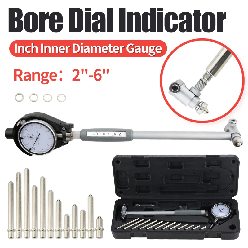 Индикатор диаметра отверстий 2 6 дюймов измерительный стержень для внутреннего