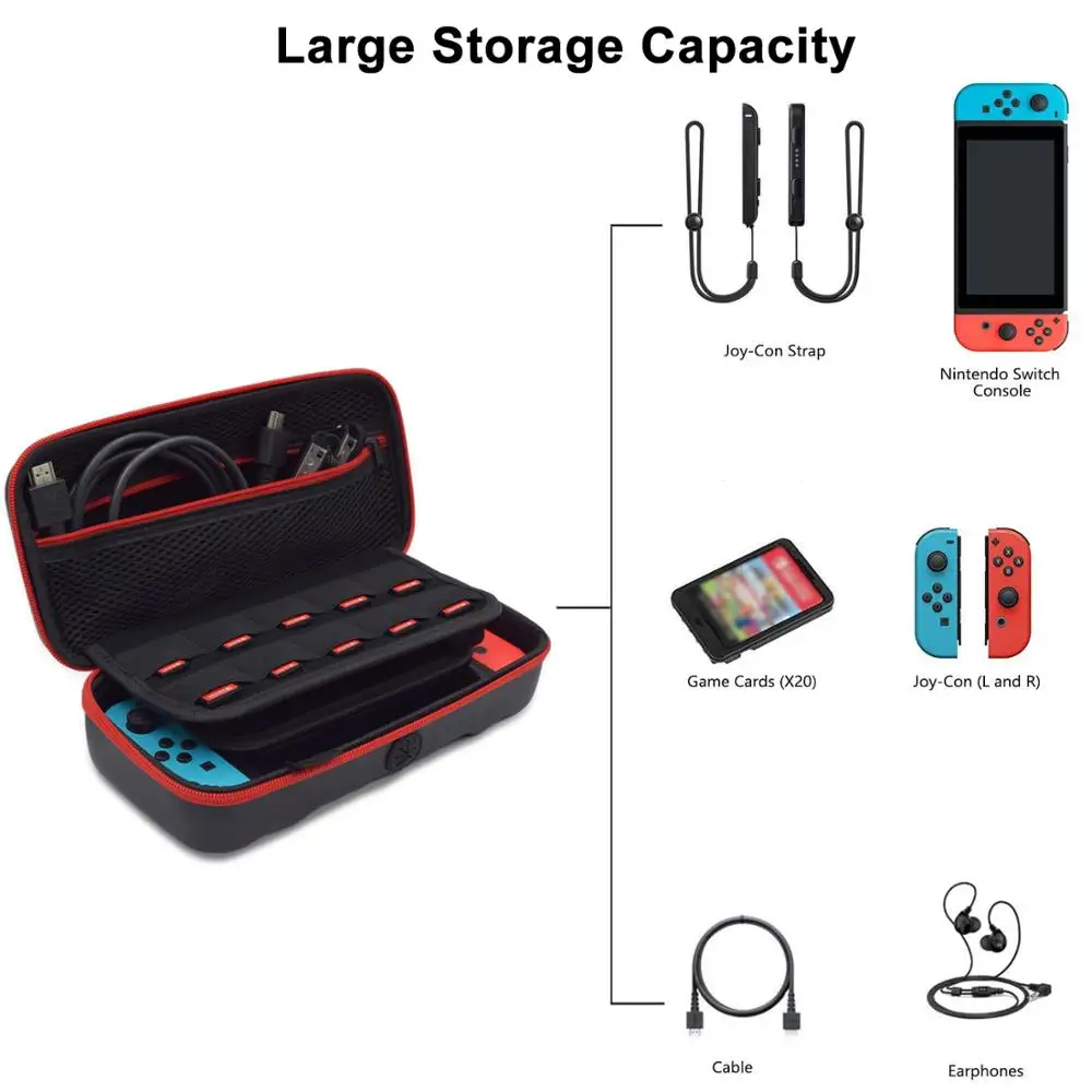 Портативная сумка для хранения чехол Nintendo Switch консоли NS аксессуары игр переноски