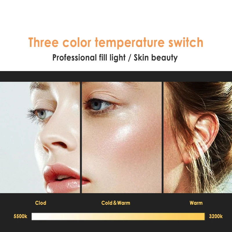 Кольцевой светильник для селфи 10 дюймов со штативом держатель сотового телефона