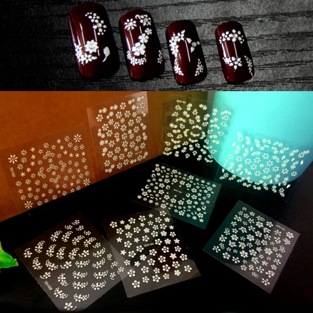 10 листов Свадебные самоклеющиеся бусины в форме цветов дизайн маникюрные