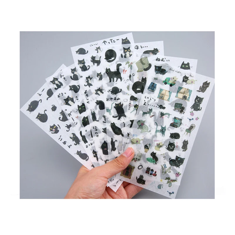 

Stickers Kawaii Cartoon Hand Account Butterfly Scrapbooking Material bullet journaling Album Decorative Collage Happy Planner