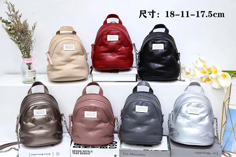

LUCDO 2020 New Arrival Fashion Space Cotton Women Backpack Autumn and Winter Down Portable Chain Female Shoulder Bags
