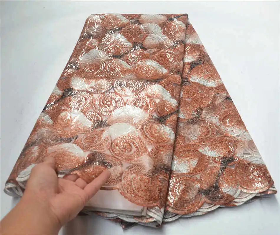Французское Сетчатое кружево с блестки Африканской органзы кружева 2020 хит