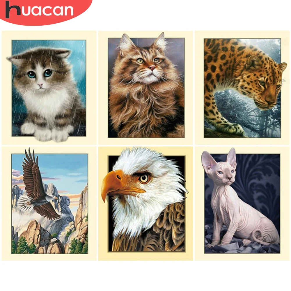 HUACAN DIY картины по номерам животных наборы рисование на холсте Живопись Сова